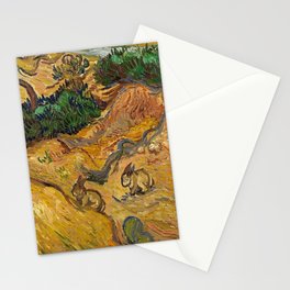 Vincent van Gogh Landscape with Rabbits, 1889  Stationery Card