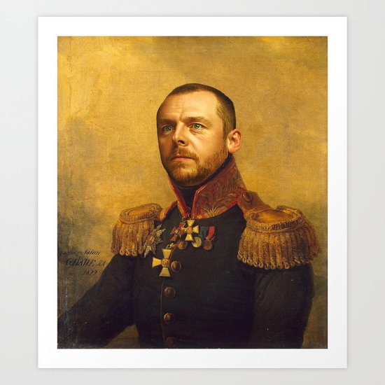 Simon Pegg - replaceface Art Print