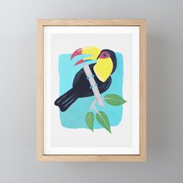 Stylish toucan--bird painting Framed Mini Art Print