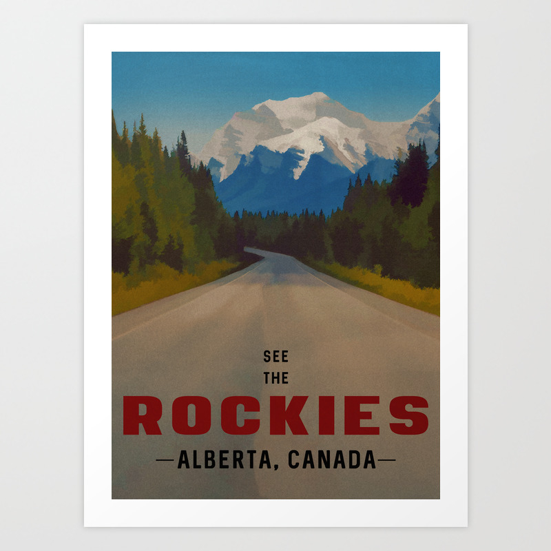 Art Deco Travel Posters Lovely Retro Holiday Tourism Rocky Mountains Canada
