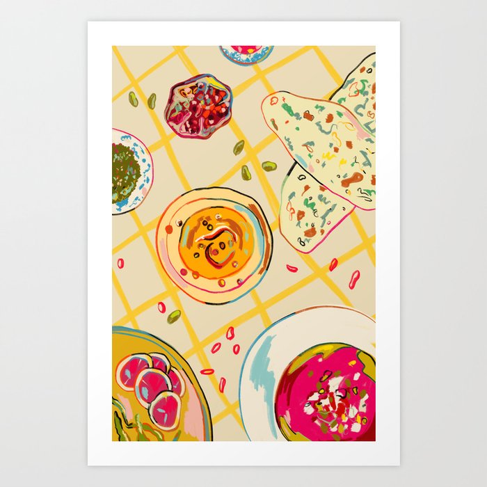 LEBANESE DINNER STILL LIFE Art Print