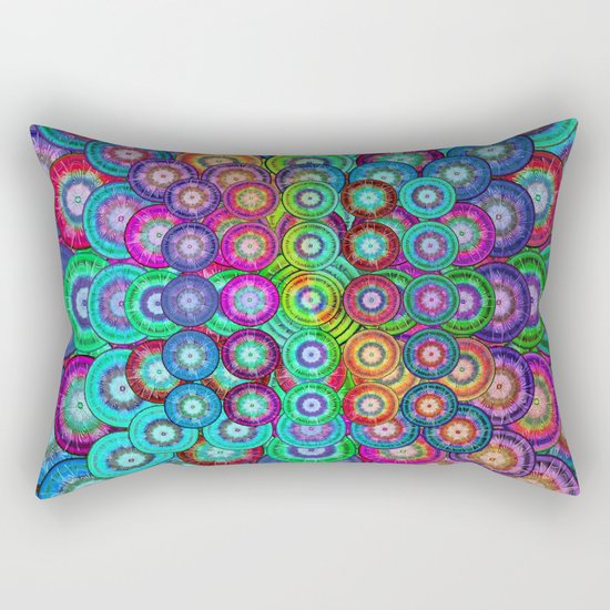 Multicolor Dots Pyramid Rectangular Pillow