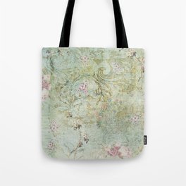 Vintage French Floral Wallpaper Tote Bag