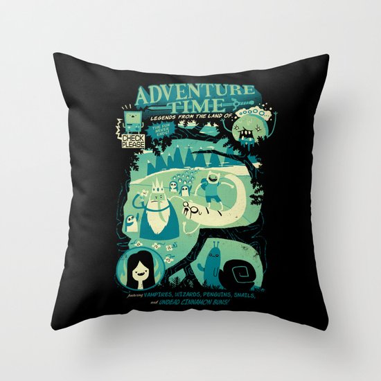 Legends from the Land of Ooo Throw Pillow