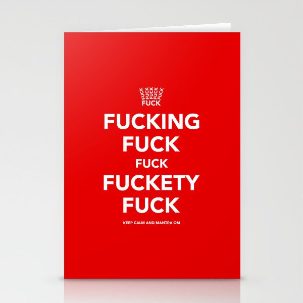 Fucking Fuck Fuck Fuckety Fuck- Red Stationery Cards