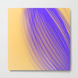 An abstract curtain of curves modern digital artwork Metal Print