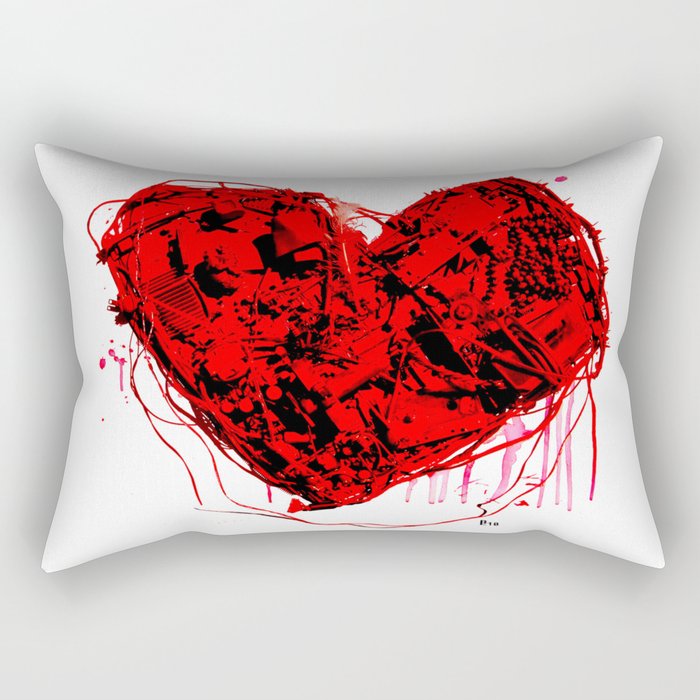 My Heart (all bloody, with like blood and stuff) Rectangular Pillow