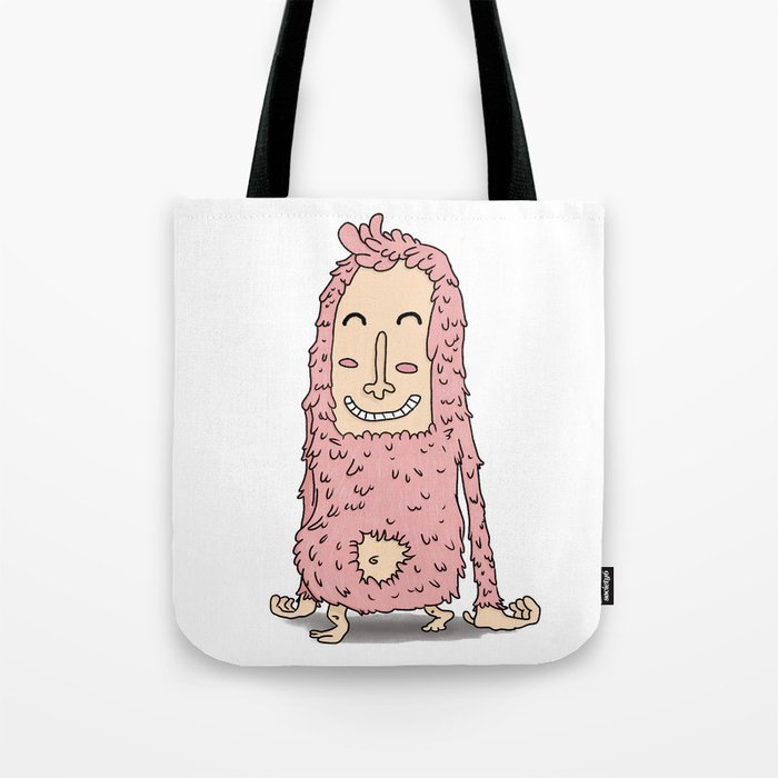 Pink Yeti Tote Bag by Marcin Flejszer
