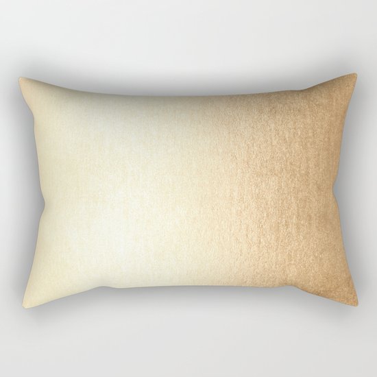 Simply Golden Copper Sun Rectangular Pillow