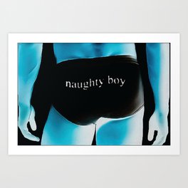 naughty boy in briefs Art Print