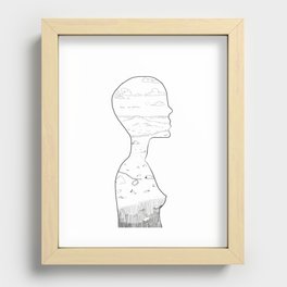 Silhouette Sketch Recessed Framed Print