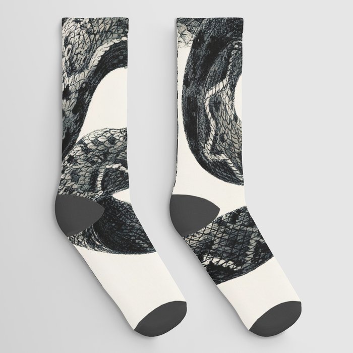 Snake 2 symmetry, collection, black and white, bw, set Socks
