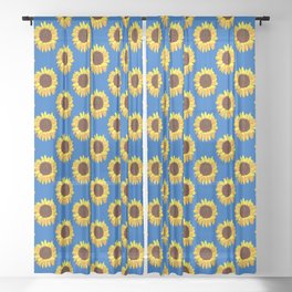 Energizing Yellow Sunflower Polka Dot Pattern Sheer Curtain