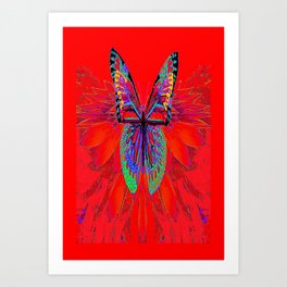 Infra-red Fantasy Butterfly Pattern Abstract Art Print | Animal, Abstract, Pattern, Nature 