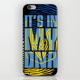 Ukranian flag peace for ukraine it's in my DNA iPhone Skin