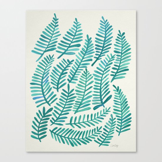 Green Fronds Canvas Print