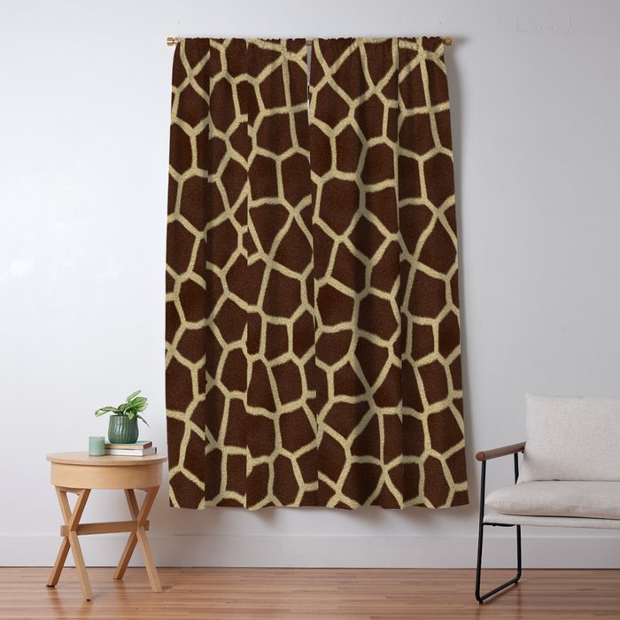 Primitive Safari Animal Brown And Tan Giraffe Spots Blackout
