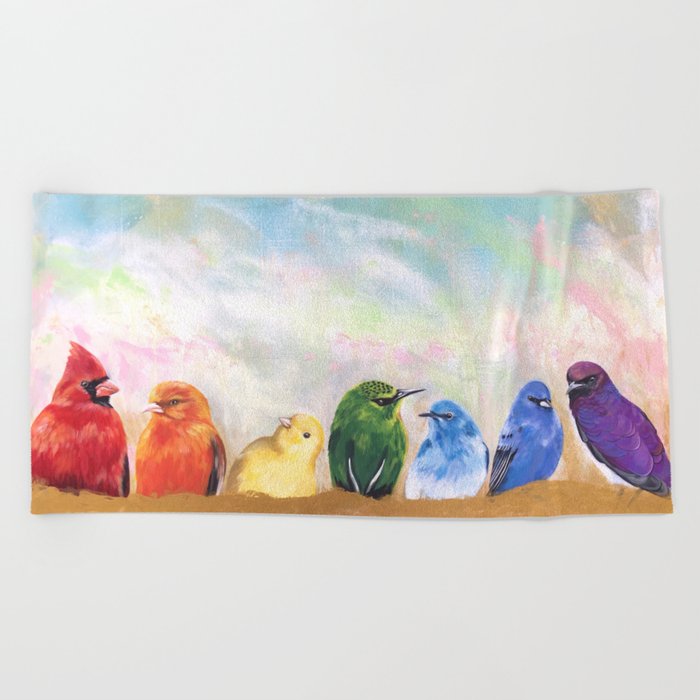 The Chakra Birds Beach Towel