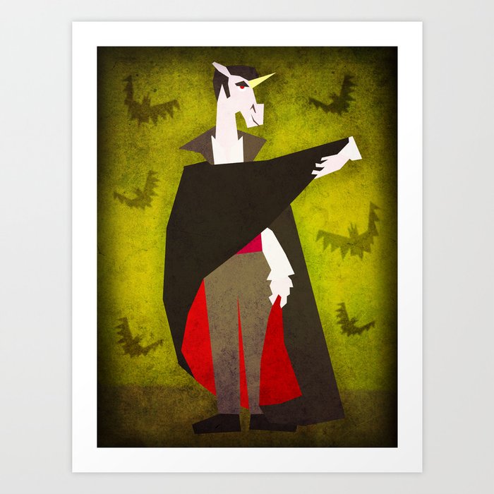 dracula unicorn art print