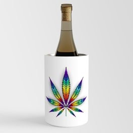 Cannabis Rainbow Leaf Wine Chiller
