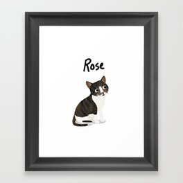 Custom Cat "Rose" Framed Art Print