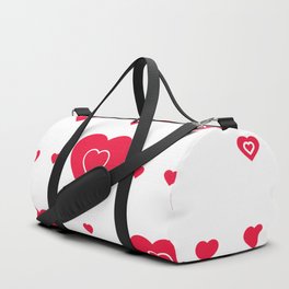 Red Valentine Hearts  Duffle Bag