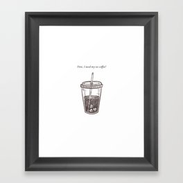 Ice Coffee Framed Art Print