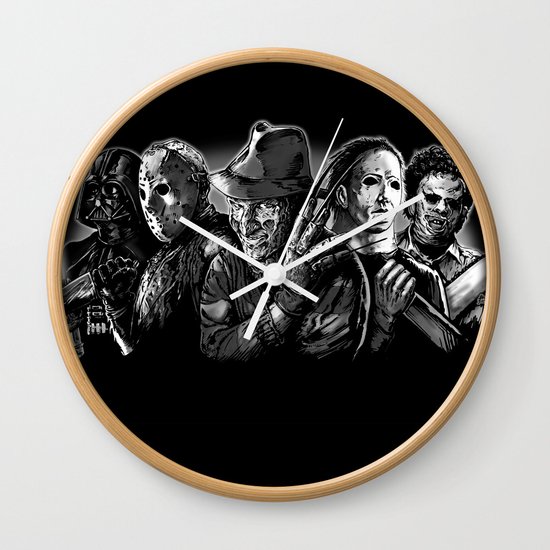 Black Wall Clocks freddy krueger jason voorhees michael myers leatherface darth Black Wall Clocks freddy krueger jason voorhees michael myers leatherface darth