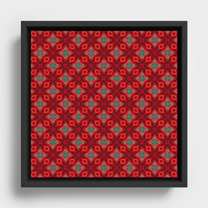 Red Lilys Framed Canvas