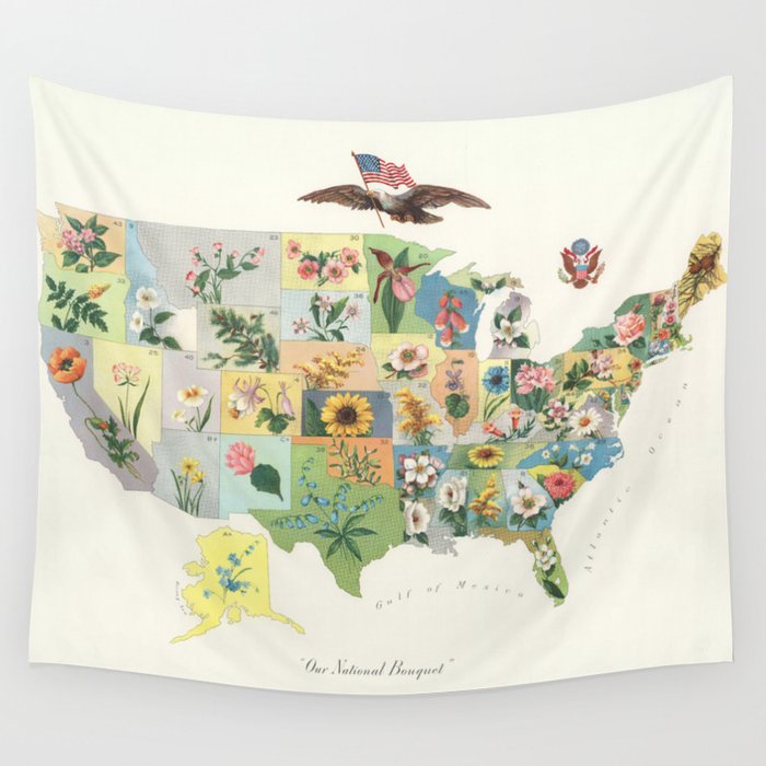 State shop flower tapestry