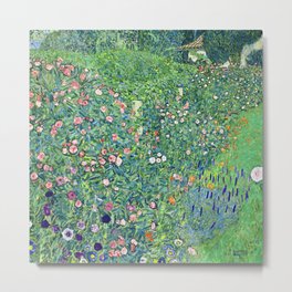 Gustav Klimt Italian Garden Metal Print | Flowers, Painting, Gardens, Gustavklimt, Landscapes 