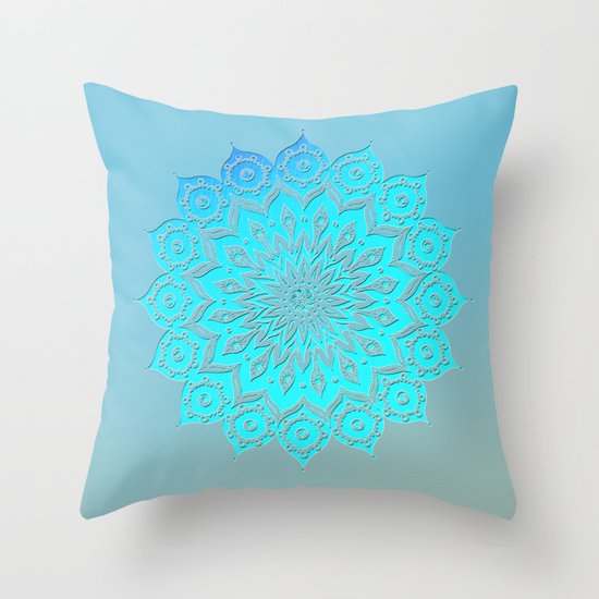 okshirahm woodcut Throw Pillow