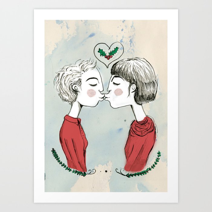 The First Kiss  Art Print