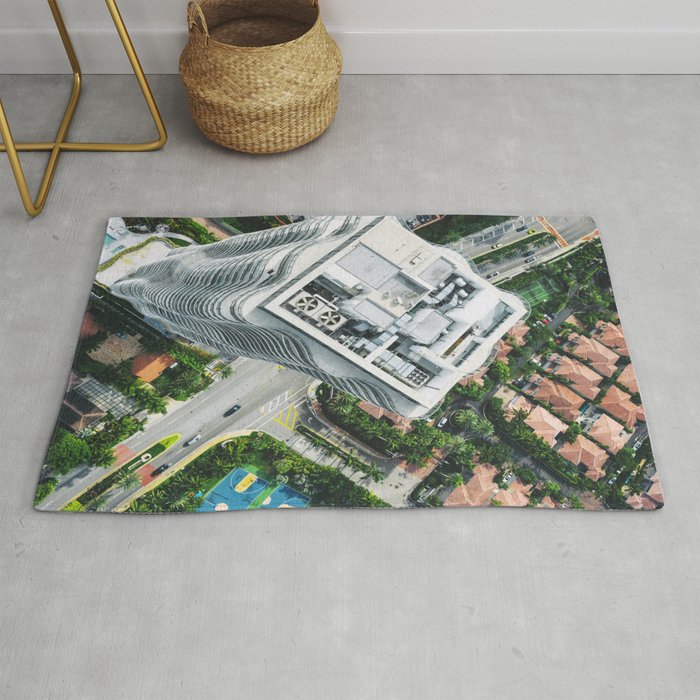 miami downtown aerial view Rug