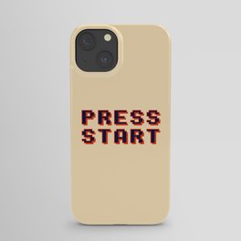 Press start retro pixel font light iPhone Case