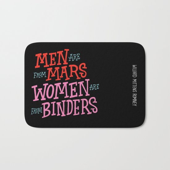 Men Are From Mars, Women Are From Binders Bath Mat