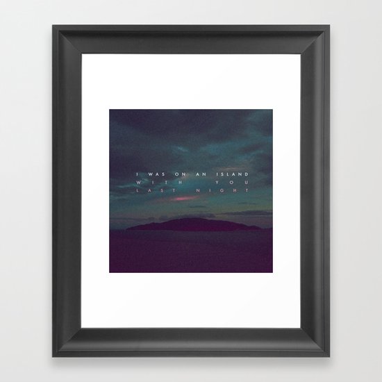 Island Framed Art Print