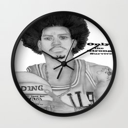Allen Iverson Rookie Year Portrait Wall Clock