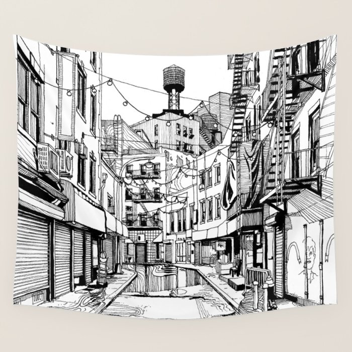 Concrete Jungle Bw Wall Tapestry By Kelseyrobinson Society6