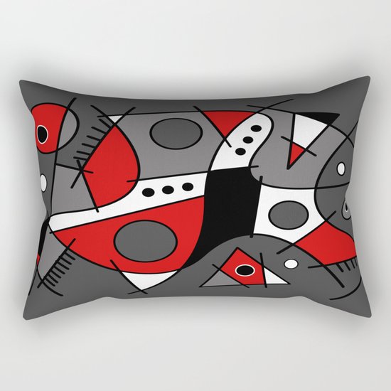 Abstract #233 Harlequin Rectangular Pillow
