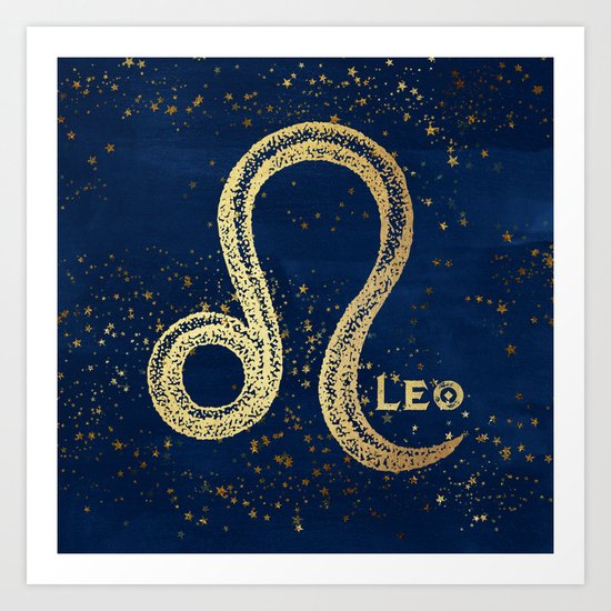 Leo Zodiac Sign Art Print
