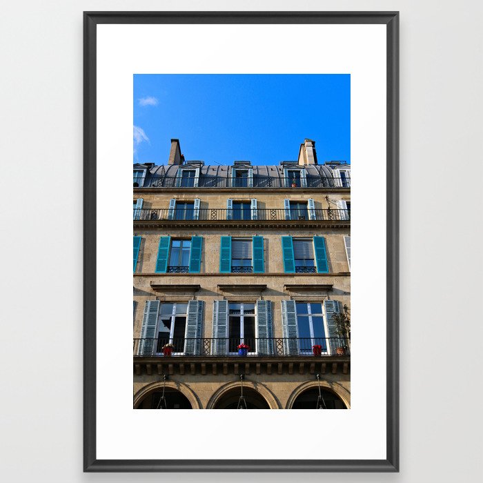 French Blue Windows Framed Art Print