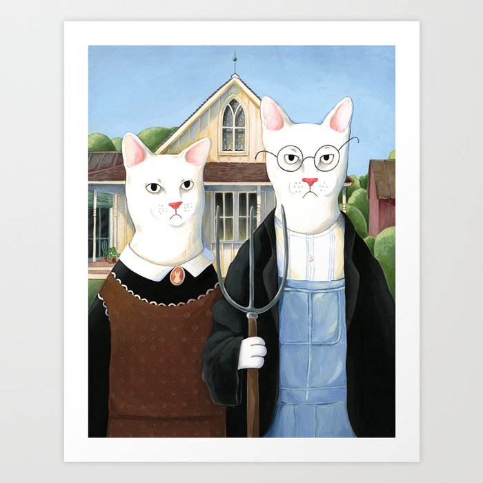 Cat Gothics Art Print