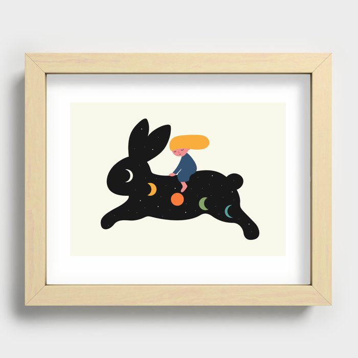 Whimsical Journey - Rabbit Recessed Framed Print