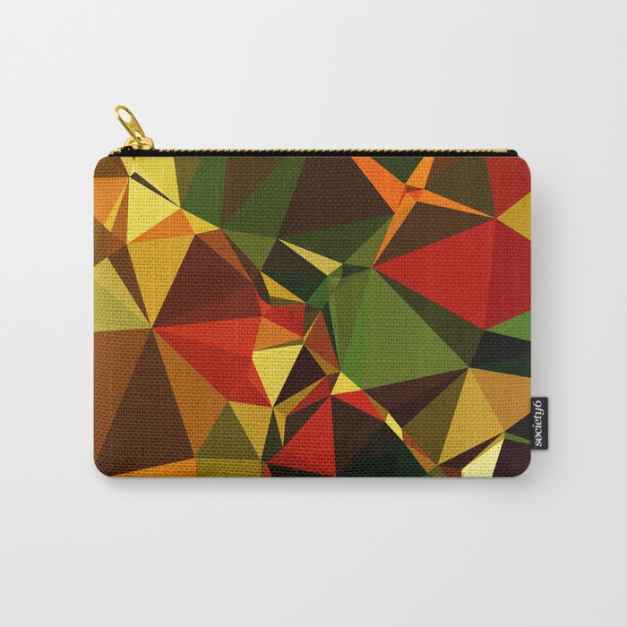 Abstract Garden Low Poly Geometric Art  Carry-All Pouch