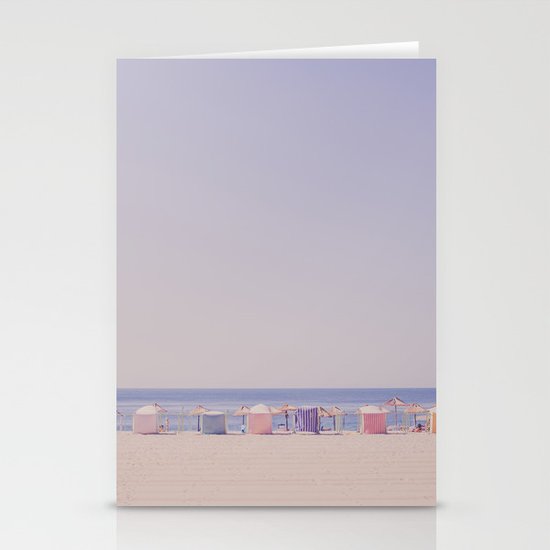 Beach Huts Stationery Cards