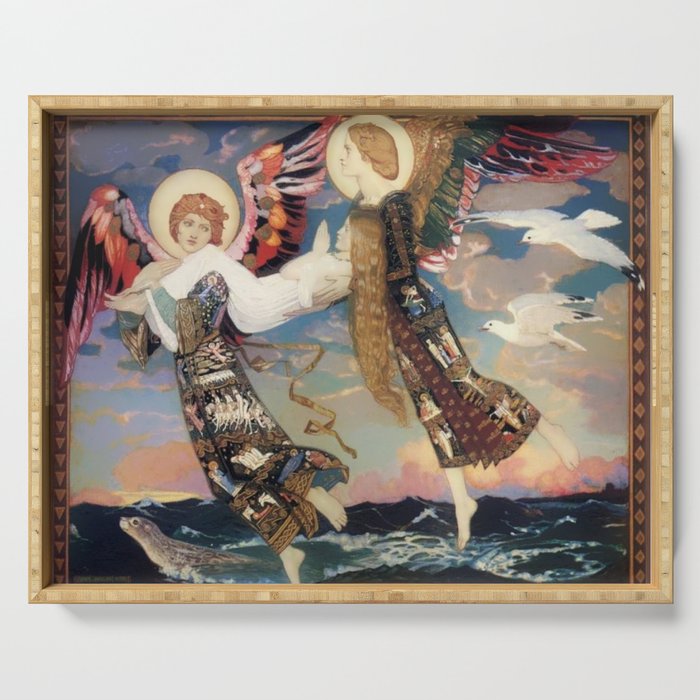 “Saint Bride” Angel Art by John Duncan Serving Tray