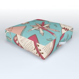 Going Back To School Patterns Outdoor Floor Cushion
