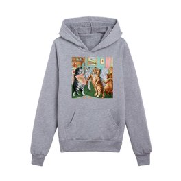 The Gathering by Louis Wain Kids Pullover Hoodies