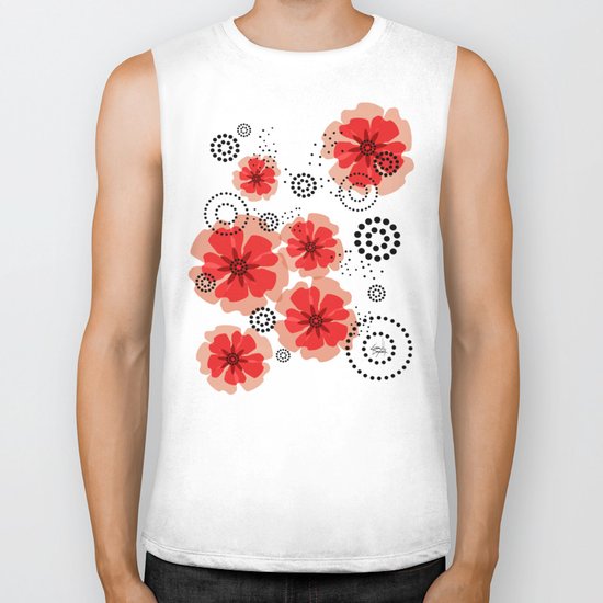 PEPPER POPPIES | red Biker Tank
